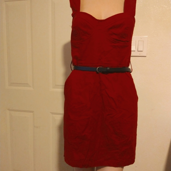 (NWT URBAN OUTFITTERS burgundy dress size 2 xs - Picture 2 of 14